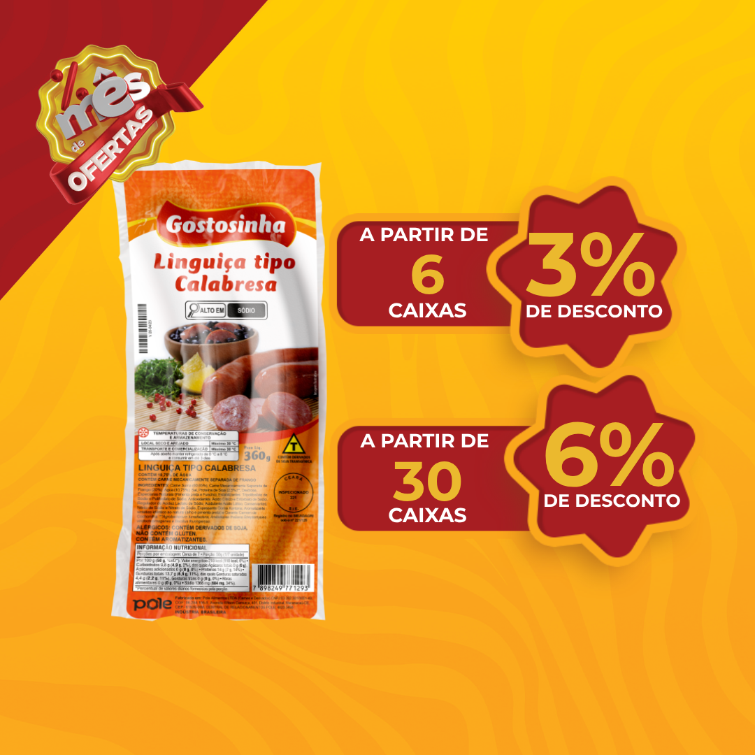 Lingui&ccedil;a Calabresa 360g - Gostosinha